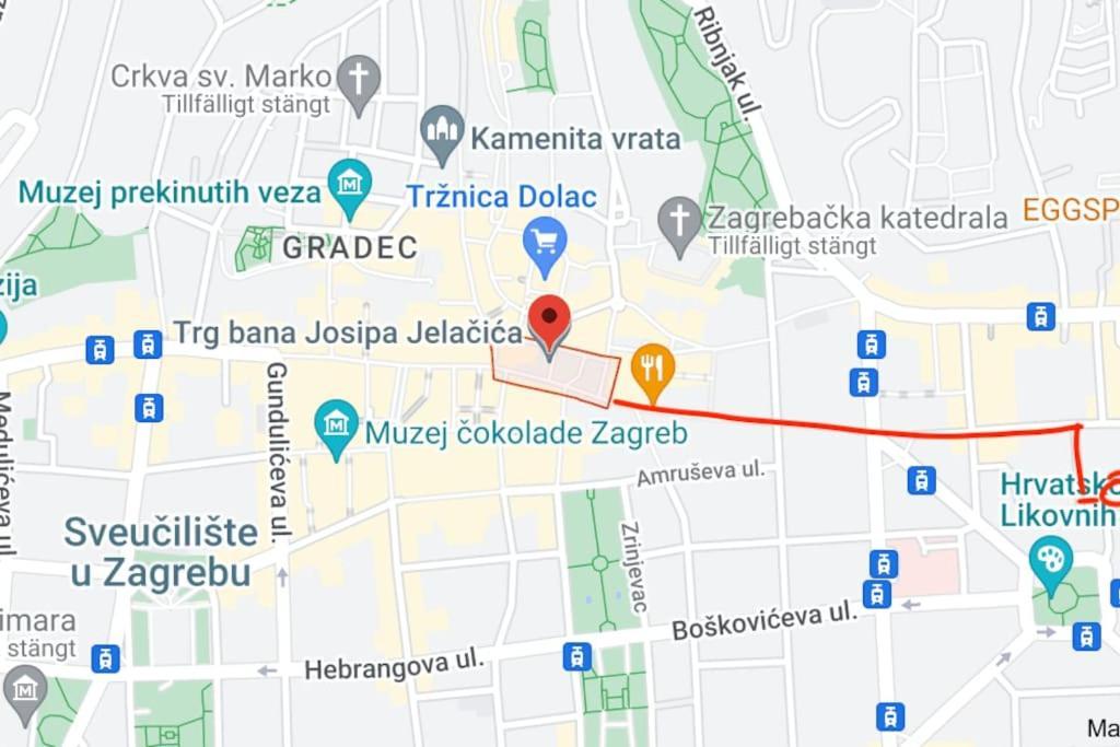 Apartment Near The Home Of Croatian Artists Загреб Екстериор снимка